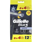 Gillette blue III smooth wegwerp scheerbladen - 12 stuks