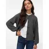 Vero Moda Gebreid vest 'VMLea' antraciet
