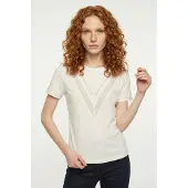 ONLY Shirt met korte mouwen ONLSIGRID S/S O-NECK TOP JRS