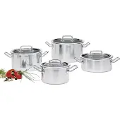Spring Brigade Premium pannenset met glasdeksels 4-delig