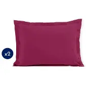 Lovely Home Set van 2 kussenslopen - LOVELY HOME - LH71603 - 50 x 70 cm - Fuchsia