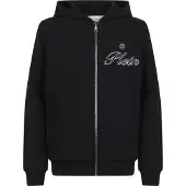 Philipp Plein Zip Hoodie Signature Embroidery