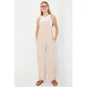 Bigdart Ontspannen Pasvorm Wijd Pijpen Jumpsuit met Vierkante Kraag