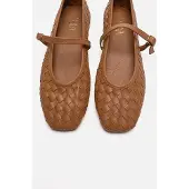 Forever & Always Yevora Leren Gevlochten Riem Ballerina