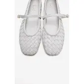 Forever & Always Yevora Leren Gevlochten Riem Ballerina