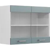 Vicco R-Line Glazen keukenkast – 80 cm Blauw-grijs