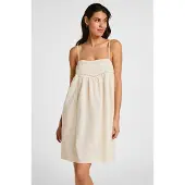 Hunkemoller Slipdress Embroidery Wit Dames | Maat: XL