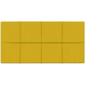 vidaXL Wand Hoofdbord 12 pcs Geel 60 x 30 cm Fluweel