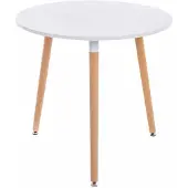 CLP Tafel Ansgar, wit frame, kleur: naturel