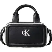 Calvin Klein Handtas 'Contrast Monogram' zwart / wit