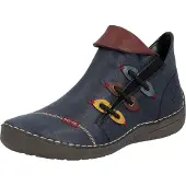 Rieker Enkellaarsje navy / chocoladebruin / geel / bordeaux