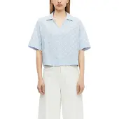 s.Oliver Blouse lichtblauw / wit