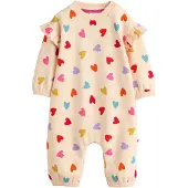 Next Rompertje/body ecru / blauw / rood