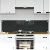 vidaXL Keukenachterwand 2 st Donkergrijs 80 x 40 cm gehard glas