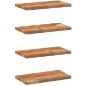 vidaXL Wandschappen 4 st zwevend olieafwerking 40x20x2 cm acaciahout