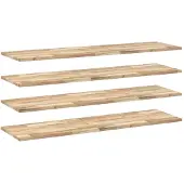 vidaXL Wandschappen 4 st zwevend 120x40x2 cm onbehandeld acaciahout