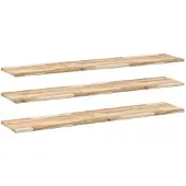 vidaXL Wandschappen 3 st zwevend 160x30x2 cm onbehandeld acaciahout