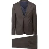 Suitable Kostuum Strato Wol Bruin