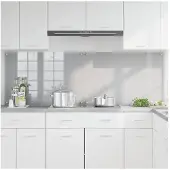 vidaXL Keukenachterwand 2 pcs Lichtgrijs 90 x 60 cm gehard glas