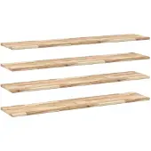 vidaXL Wandschappen 4 st zwevend 160x30x2 cm onbehandeld acaciahout