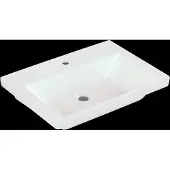 Villeroy & Boch Wastafel subway 3.0 met ceramicplus 1 kraangat zonder overloop 65x47x16.5 cm stone white