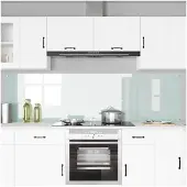 vidaXL Keukenachterwand 2 pcs Wit 110 x 60 cm gehard glas
