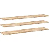 vidaXL Wandschappen 3 st zwevend 140x30x2 cm onbehandeld acaciahout