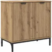 vidaXL Wastafel kabinet voor de badkamer Artisan Eiken