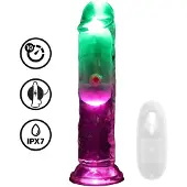 Realrock - LED Realistische Rechte Vibrator 15 cm en Zuignap