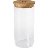 Pandoo 12x Pandoo Voorraadpot met Bamboe Deksel, Opbergblikken, Transparant