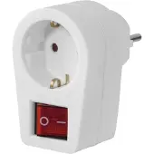 Hama 223213 Stopcontactadapter 2-polige Schakelaar Wit