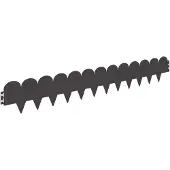 vidaXL Gazonrand 50 st 103 x 15 cm Staal Zwart