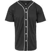 Urban Classics Overhemd 'Baseball' zwart / wit