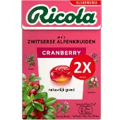 Ricola Keelpastilles Duo Cranberry Suikervrij 2 x 50 gr