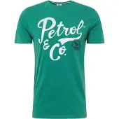 Petrol Industries Shirt groen / zwart / wit