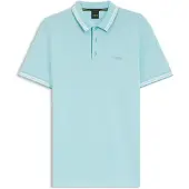 BOSS Polo van katoenpiqué met logodetails