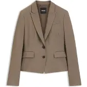 BOSS Slim-fit blazer van stretchgabardine Maat 34