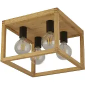 Searchlight Plafondlamp Hout Square