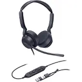 Yealink UH42 Dual UC USB-C/A Bedraad Hoofdband Oproepen/muziek USB Type-C / USB Type-A Zwart