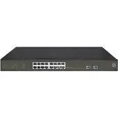 LevelOne GES-2118P: LevelOne switch, 16x GE, GES-2118P, 2x SFP, 19 inch, 230W, 16x PoE+