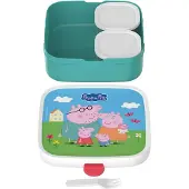 Mepal Bento lunchbox groot Campus - 1.25 l - Inclusief 2 uitneembare lekdichte bentobakjes & vorkje - Peppa Pig