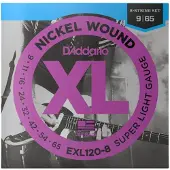 Daddario Exl120-8 8-string Nickel Wound Electric Guitar Strings Super Light 9-65