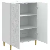 vidaXL Dressoir Wit 66 x 34,5 x 90 cm Bewerkt hout