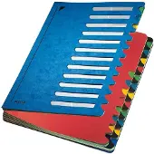 Leitz sorteermap A4, met 24 waaiers, van duurzaam karton, blauw