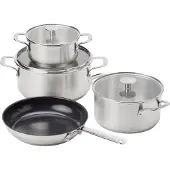 KitchenAid Roestvrij Stalen Pannenset 7-delig | RVS / INOX - PFAS-vrij