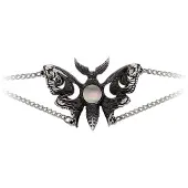 Alchemy Gothic - Gothic Armband - Lunar Moth - voor Vrouwen - zwart-zilverkleurig - Maat Standard