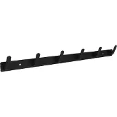 QUVIO Wandkapstok - 6 haken - Aluminium - Zwart