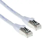 ACT Witte 10 meter SFTP CAT6A patchkabel snagless met RJ45 connectoren