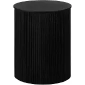 Lewis & Loft Bijzettafel Lonne - FSC mangohout - Met opbergruimte - ⌀40 cm - Zwart