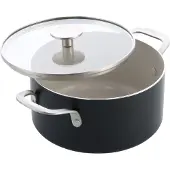 KitchenAid aluminium braadpan met glazen deksel, 20 cm / 3,11 liter, met PFAS-vrije keramische antiaanbaklaag